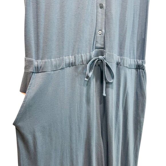 NWT! Woolovers Button Through Jumpsuit Denim Blue Size Large - Picture 6 of 7
